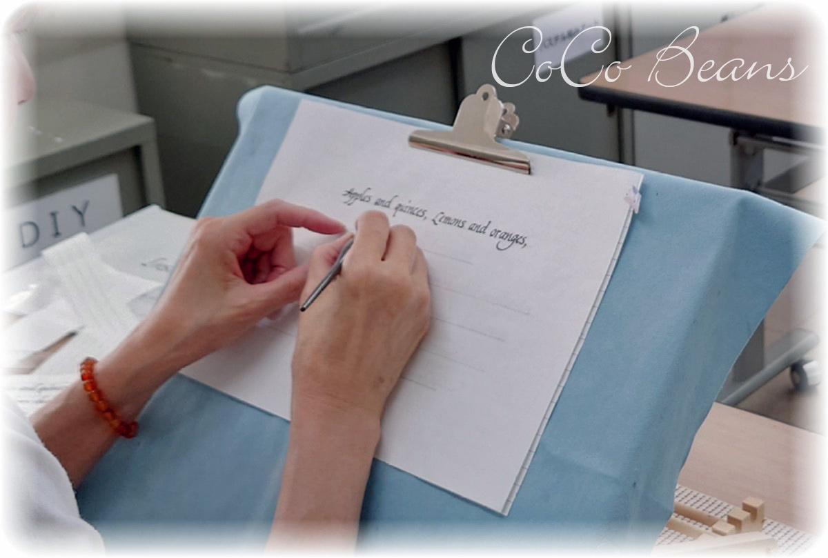 カリグラフィーレッスン風景